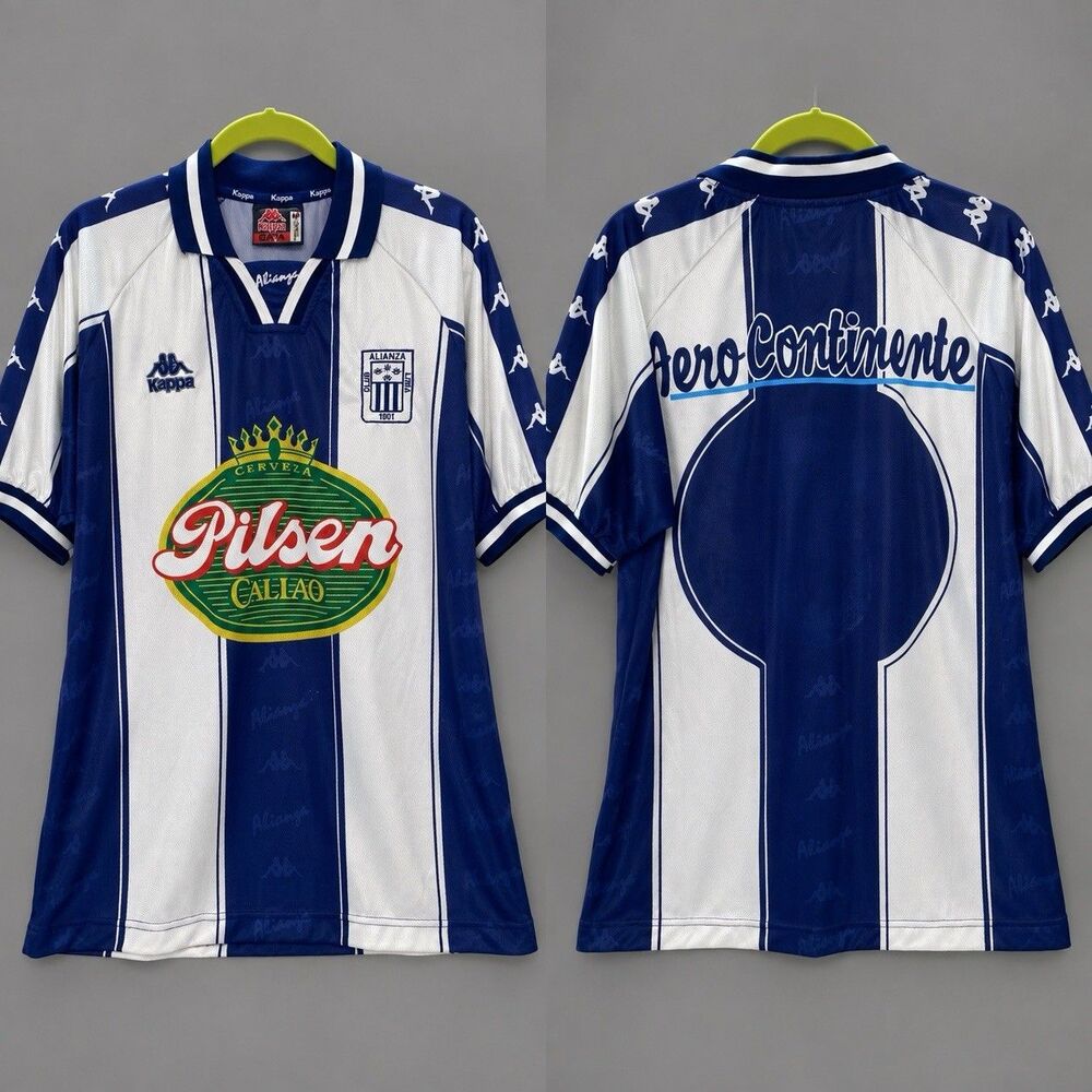 Vintage Kappa Alianza Lima Peru Soccer Jersey Pilsen Callao AeroContinente M